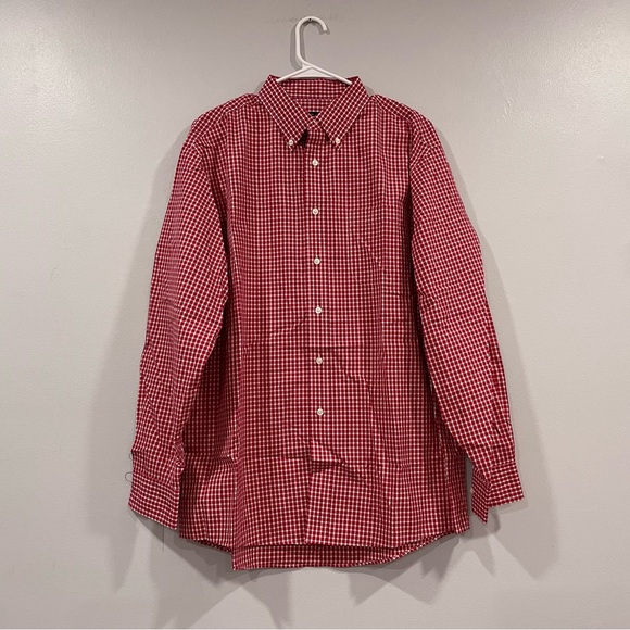 Jos. A. Bank Other - Jos. A Bank Red Gingham Button Down Long Sleeve Shirt Large L
